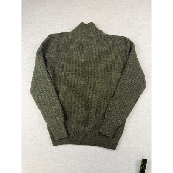 Schott NYC Mens Olive Green Wool Blend Shawl Collar Pullover Sweater M - Picture 2 of 6